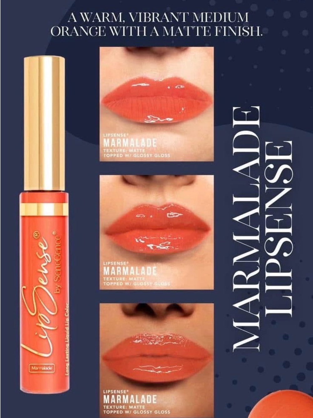 LipSense Marmalade Liquid Lipstick & Gloss - Medium Orange